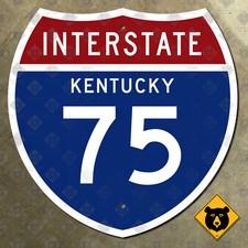 Kentucky Interstate 75 highway route marker road sign Lexington Covington 18x18