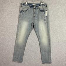 PACSUN Jeans Mens 32x32 Blue Slim Taper Comfort Stretch Lt Indigo Denim NWT