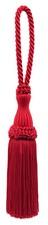 Decorative Silky Key Tassel, Color# E13 - Cherry Red [Sold Individually]