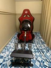 Thrustmaster T-GT II Racing Wheel Pedal Combo Race Sim Red SimFab Racing Cockpit