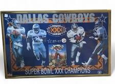 Dallas Cowboys Super Bowl XXX Champions Poster 27-17 Football