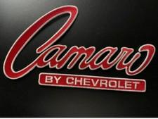 Camaro by Chevrolet Embroidered Iron on Logo Patch (RED) 9.5"x5.5"