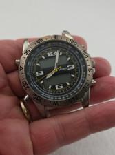 Men's Stauer 48mm 20409 Analog Digital Quartz S. Steel Watch