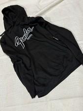 Genuine Fender Guitars Logo Hoodie/Sweatshirt, Black, Men's Large