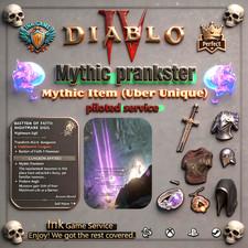 🔥 Diablo 4 Season 13 🔥Mythic Prankster Dungeon Run (1 Mythical Item + 1 Spark)