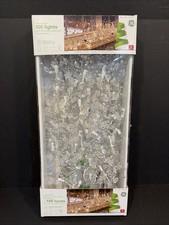 GE Glitter Gem Garland Christmas Lights 100 lights 9 FT Sparkly Silver Wedding