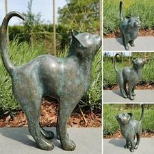 Cat Resin Sculpture Lawn Porch Yard Home Garden Patio Outdoor Statue Decoration