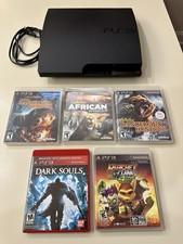 Sony PlayStation 3 PS3 Slim 320GB Console Bundle CECH-3001B 5 Games Tested Works