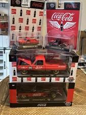 Coca-Cola 1973 Chevrolet Cheyenne 10 Red Black Model Car Reproduction lot of 4