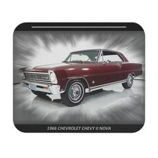 Iconic 1966 Chevy Nova SS Mousepad - Legendary Cherry Red Muscle Car Desk Mat