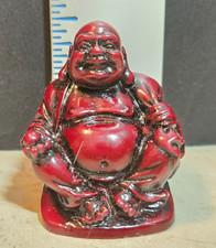 Vintage Laughing Sitting Buddha Figurine 1.75"