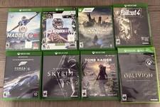 X Box One -8 Game Bundle -  SkyRim, Hogwarts, Fallout + more. Tested - Very Good