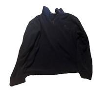 Polo Ralph Lauren Navy blue quarter zip sweatshirt with red logo. SKU 0284
