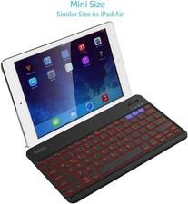 Arteck HB220B Backlit Bluetooth Keyboard 7-Color Slim Wireless Rechargeable