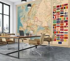 3D European Countries 107NA World Map Wall Paper Wall Print Decal Mural Fay