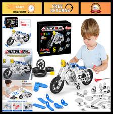 Creative Motorcycle Building Set for Kids 8-12, 5-in-1 STEM Construction Kit, 13