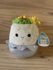 Squishmallows Bernardo The Burrito 8" Plush Food Squad Collectible Stuffed EUC
