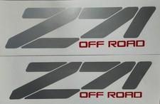 Z71 4x4 Off Road Sticker Vinyl Decal Fits Chevy Truck Silverado 1500  SILVER/RED