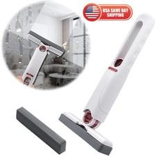 Mcbazel Portable Mini Cleaning Mop with 2 Sponge Heads & Squeeze Handle Wet Dry