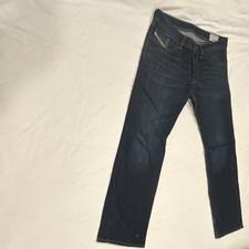 Diesel Men's Dark Blue Larkee  Straight Leg Denim Jeans Cotton 5-Pocket Design 