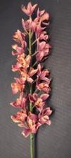 Artificial Cymbidium Orchid stem RUST MAUVE