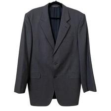 Jack Victor Blazer Mens 42L Blue Loreto Wool Geometric Print Sports Coat Preppy