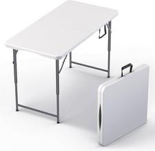 Used 4-Ft Plastic Folding Table - Ideal for Indoor/Outdoor Dining & Party Use