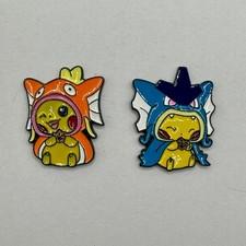 Pokemon Pikachu Dressed as Magikarp and Gyarados Enamel 2 Pin Set