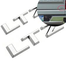 2Pcs Chrome 3D Letter Decal Emblem for Silverado LTZ Tailgate Badge Nameplates