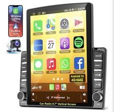 9.7" Android 15 CarPlay 4+64GB Car Stereo Radio Double 2DIN Head Unit GPS SWC BT