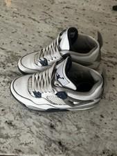 Nike Air Jordan 4 Retro GS “Midnight Navy” Blue White Gray 408452-140 4Y