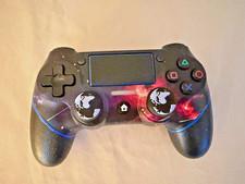 Wireless PS4 Controller Galaxy Skin Color with Custom Silicone Earth Thumb Grips