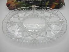MIKASA Roxborough Crystal 15",  5 Divided Areas, Relish Tray Plate EUC/ GERMANY
