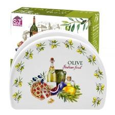 STPGoods Italian Herbs Ceramic Napkin Holder 3.9 x 3.1"