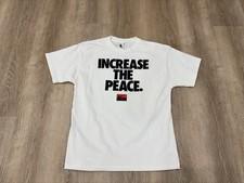 Nike x Stussy Increase The Peace White T Shirt Mens Tee Medium Mens Top