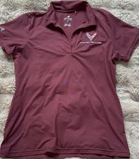 Antigua Corvette Women's Maroon Collared Lightweight Golf Polo Shirt Size S