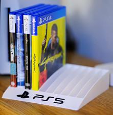 3D Printed PS5 Game Stand for 10 Games - Black or White - New