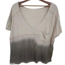 Free People We The Free Sun Dial Tee Top Sand Combo Ombre Dip Top  Beige Olive