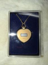 Vintage Jacques Carpentier Digital Heart Watch Necklace In Original Sale Box