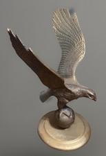 Vintage 1970's Solid Brass Eagle Figure Statue Large 11 Needs To Be Cleaned