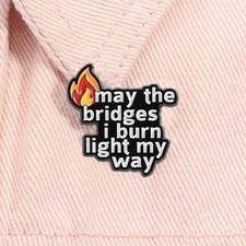 Motivational Quote Enamel Pin Brooch Lapel Backpack Badge Jewelry Gift