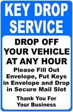 Key Drop Service Drop Off Your Vehicle At Any Tin Metal Signs Home Décor 8x12