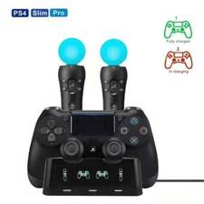 4 in1 Controller Charger Dock Station Stand LED For PlayStation PS4/MOVE/PS4 VR