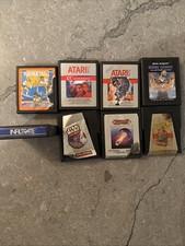 Lot Bundle Of 8 Atari 2600 Games Ms Pac-Man, ET, Jedi UNTESTED Read Description