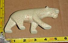 Vtg Carved Marble/Stone Leopard/Panther Statue/Figurine ~5"L