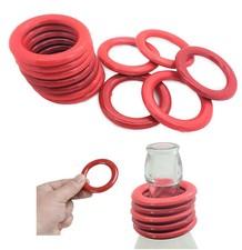 Red Carnival Rings (12 Pieces) 2.5".  Carnival Ring Toss Game. Plastic