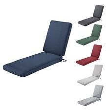 72" 80" Outdoor Waterproof Chaise Lounge Cushions w/Soft Thicken Pad for Garden