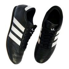ADIDAS Taekwondo Lace Shoes Sneakers JS1193 Black Leather White Stripe Womens 9