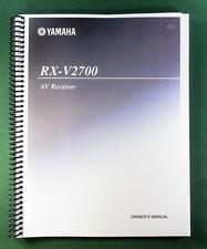 Yamaha RX-V2700 Instruction Manual: 174 Pages & Protective Covers!