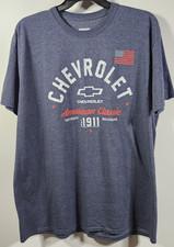 Men's XXL Gray Chevrolet American Classic Short Sleeve T-Shirt GM 